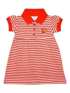 Clemson Infant Striped Game Dress- Size 12 Months